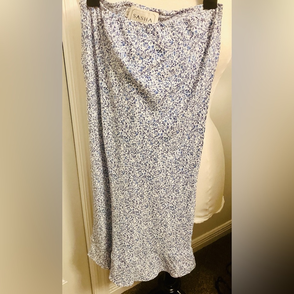 Blue Floral Women's Skirt